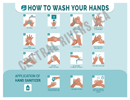 full_sized image of Color Poster COV-L How To Wash Hands - 8.5x11