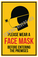 Color Poster COV-G Please Wear Mask - 12x18