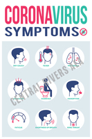 Color Poster COV-H Covid Symptoms - 12x18