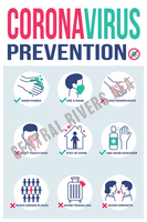 Color Poster COV-I Covid Prevention - 12x18