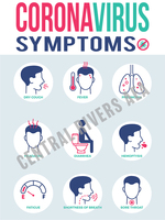 Color Poster COV-H Covid Symptoms - 24x18